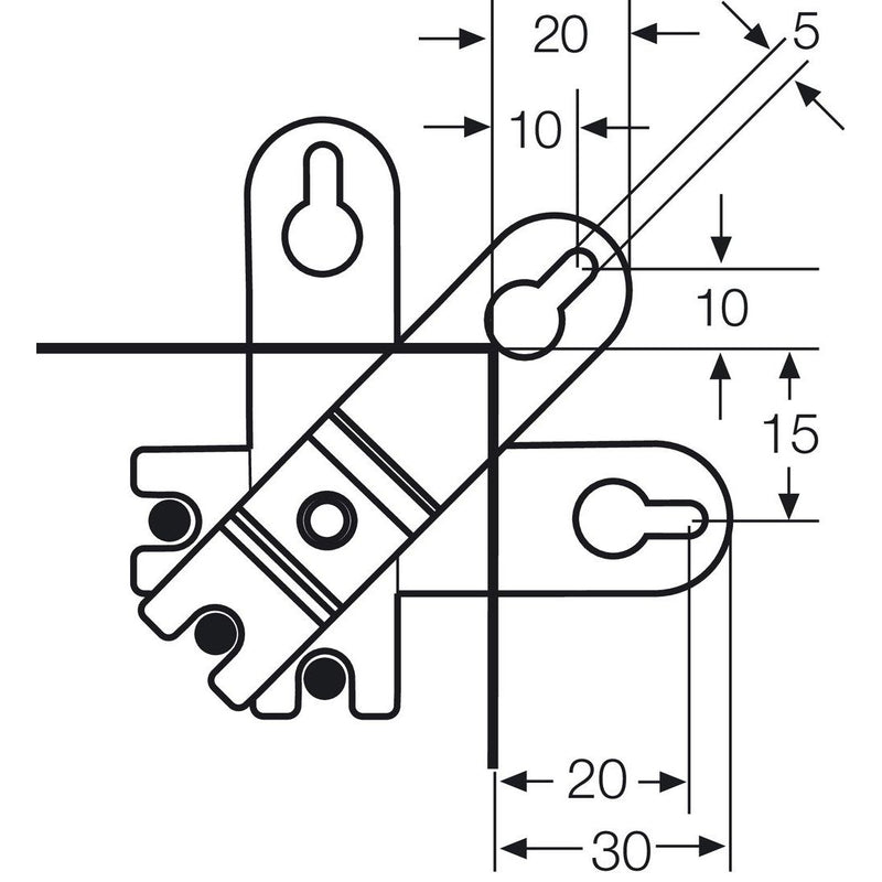 Hensel - Montagezubehör (Schaltschrank) Außenlasche Mi AL 40 (VE4)