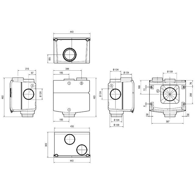 Maico - Wohnhausventilator Abluft-Gerät ZEG2 EC Zentralentlüftung