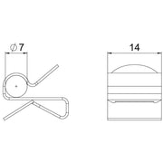 OBO Bettermann - Befestigungsklammer Trägerklammer SCC 1-4 D7 für Kabel, 6-7mm − 100 Stück