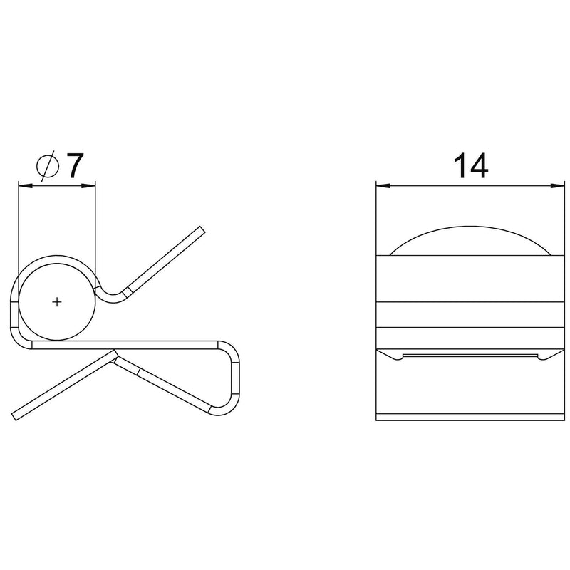OBO Bettermann - Befestigungsklammer Trägerklammer SCC 1-4 D7 für Kabel, 6-7mm − 100 Stück
