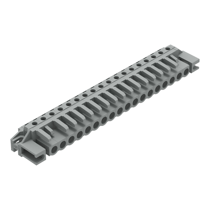 WAGO - Leiterplattensteckverbinder THT-Federleiste abgewink. 232-248/047-000 Rastermaß 5mm,grau − 10 Stück