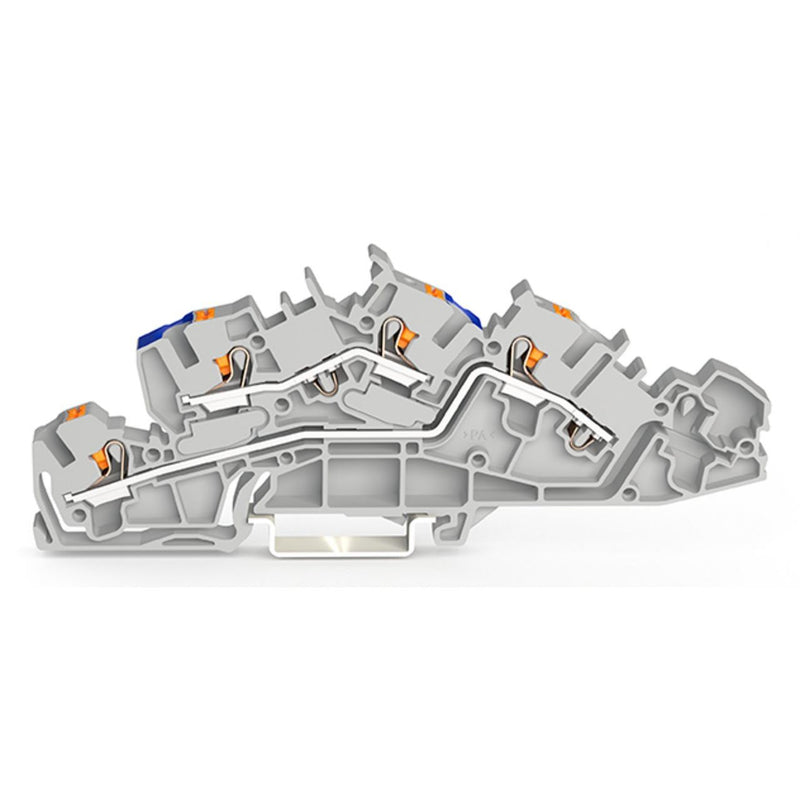 WAGO - Installations-Etagenklemme Installationsetagenklemme 2205-7649 4 mm² mit Drücker − 50 Stück