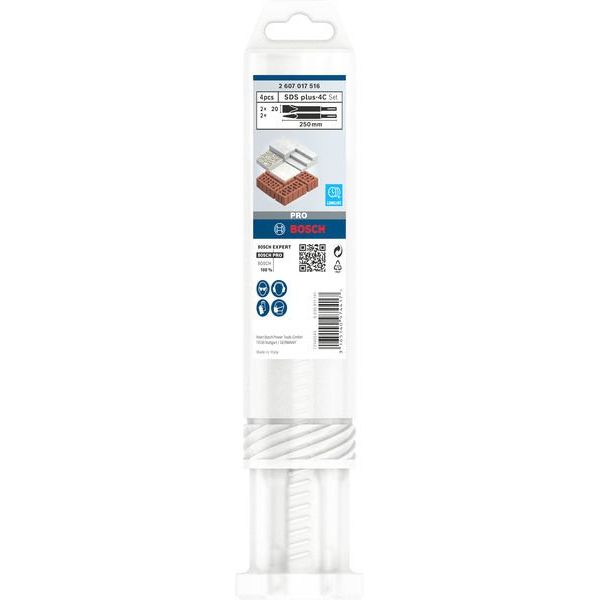 Bosch - Werkzeugset PRO SDS plus-4C 2607017516 Meißel-Set, 4-tlg