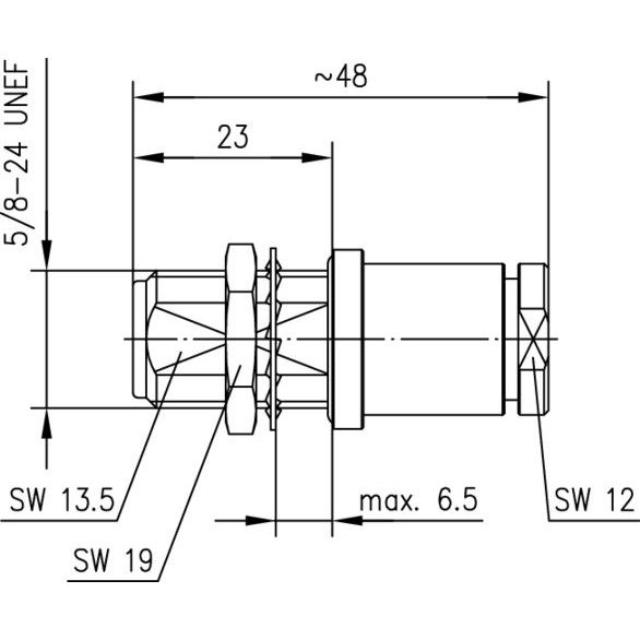 Telegärtner - Koax-Steckverbinder N-Kabeleinbaubuchse 50Ohm 100024102 TA, RG213/U,RG214/U