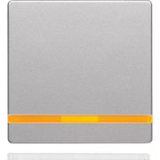 Berker - Abdeckung/Bedienelement für Installationsschalterprogramme Wippe alu/lack 16216084 mit 2 Linsen