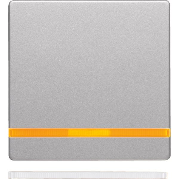 Berker - Abdeckung/Bedienelement für Installationsschalterprogramme Wippe alu/lack 16216084 mit 2 Linsen