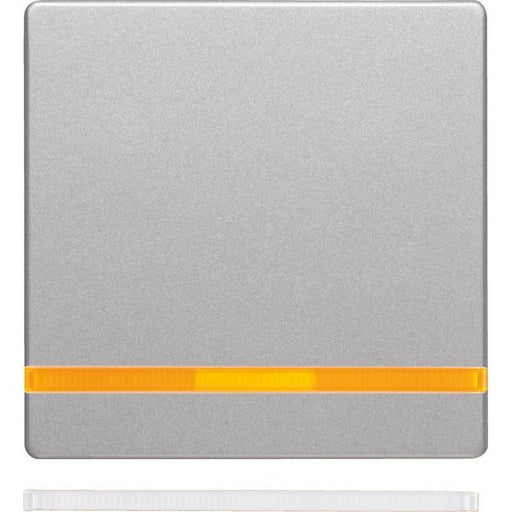 Berker - Abdeckung/Bedienelement für Installationsschalterprogramme Wippe alu/lack 16216084 mit 2 Linsen