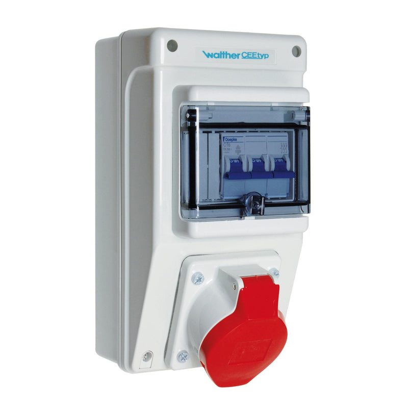 Walther Werke - CEE-Steckdosen-Kombination (IEC 60309) Steckdosekombination 6590105 Kunststoff, 16A