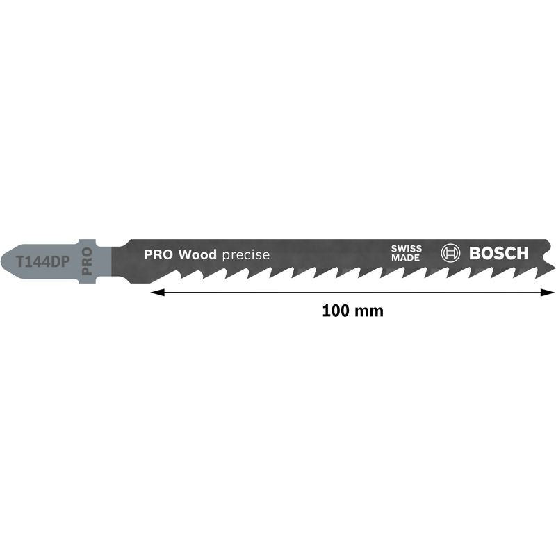 Bosch - Stichsägeblatt PRO Wood precise T144DP 2608633A35 Stichsägeblatt 100 − 10 Packung