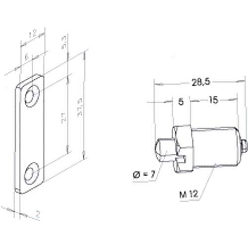 Assa Abloy effeff - Elektrischer Türöffner Aufdruckbolzen 1022 1022---------00