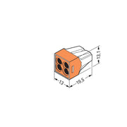 WAGO - Steckklemme Verbindungsdosenklemme 773-104 2,5mm² − 100 Stück