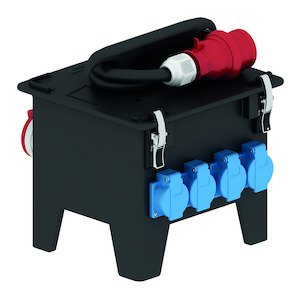 Bals Elektrotech - CEE-Steckdosen-Kombination (IEC 60309) Tragbarer Verteiler 52638 Vollgummi IP44