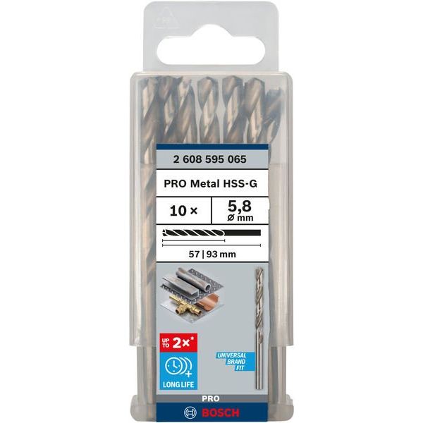 Bosch - Bohrer PRO Metal HSS-G 2608595065 Spiralbohrer 5,8 x