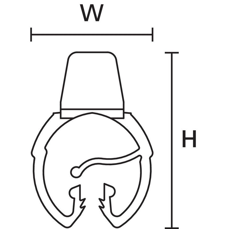 HellermannTyton - Kabelmarkierungssystem Kennzeichnungsclip WICAAC1025PA66(100) vorbedr. PA66 HIRHS − 100 Stück
