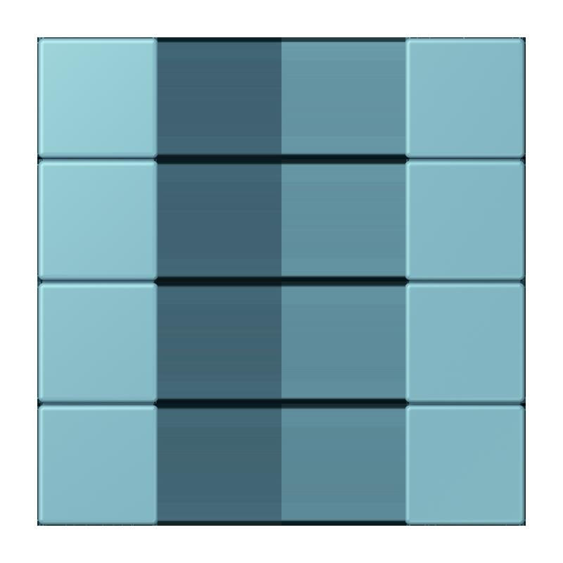 Jung - Abdeckung/Bedienelement für Installationsschalterprogramme Tastensatz 4fach LC 504 TSA 213 ceruleen moyen