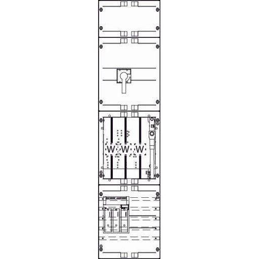 ABN - Zählerfeld Wandlerfeld W17X431N 125A SAS-40mm/MPL