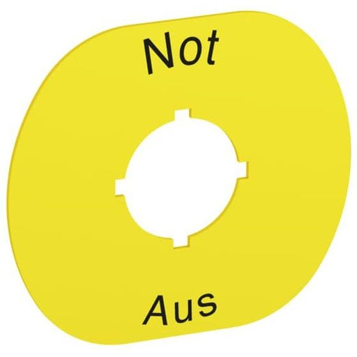 ABB Stotz S&J - Tastenplatte für Befehls- und Meldegeräte Schild MA6-1027 Not Aus