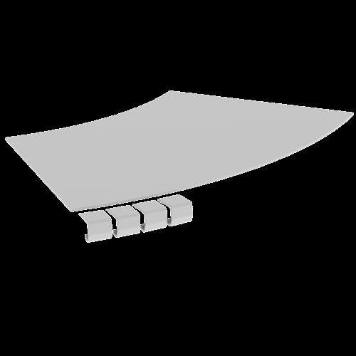 Unex - Deckel Bogen für Kabeltragsystem Abdeckung Bogen 45 Grad 67415-04 400 R600 U23X