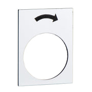 Schneider Electric - Bezeichnungsschild für Befehlsgeräte Symbolschild ZB2BY4919 ws − 10 Stück