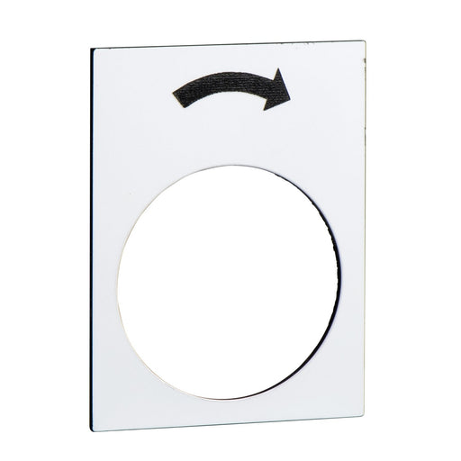Schneider Electric - Bezeichnungsschild für Befehlsgeräte Symbolschild ZB2BY4919 ws − 10 Stück