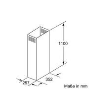 Siemens - Zubehör/Ersatzteile für Dunstabzugshauben Kaminverlängerung LZ12285 1100mm