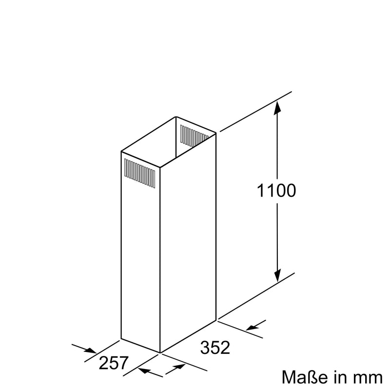 Siemens - Zubehör/Ersatzteile für Dunstabzugshauben Kaminverlängerung LZ12285 1100mm