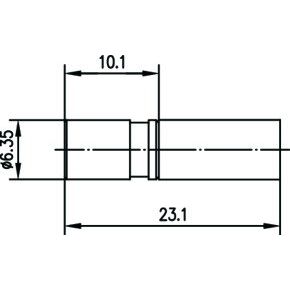 Telegärtner - Koax-Steckverbinder SMB-Kabelbuchse cr/cr AU 100024872 G1 (RG58C/U) − 5 Stück