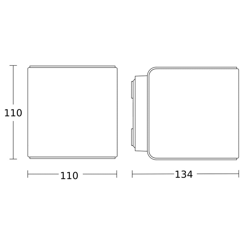 Steinel - Decken-/Wandleuchte Sensor-LED-Außenleuchte L 840 SC INOX 3000K 134 x 110 x 110 mm