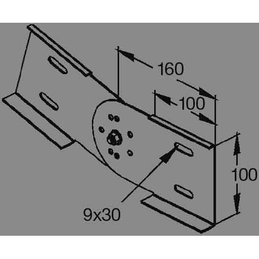 Rico - Verbinder für Kabeltragsystem Gelenkverbinder 153E11-C bandverzinkt − 1 Stück
