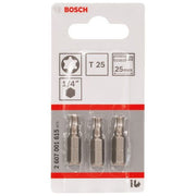 Bosch - Bit Schrauberbit Extra-Hart 2607001615 T25, 25 mm, 3er-Pack