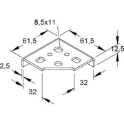 Niedax - Verbinder für Stiel/Profilschiene Eckverbinder EV 30 − 100 Stück