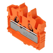 WAGO - Ein- und mehrpolige Klemmenleiste 2-LeiterMini-Durchgangskl. 2052-312 2,5 mm²,orange − 100 Stück