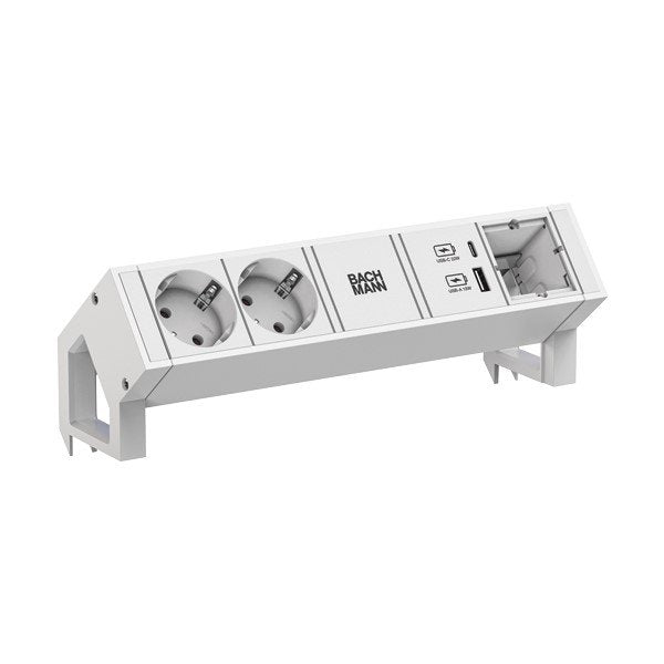 Bachmann - Multi-Tischsteckdose Steckdosenleiste 902.3213 DESK2 white 2xCEE7/3