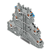 WAGO GmbH & Co. KG - Durchgangs-Reihenklemme Dreistockklemme 2200-3203 gr − 40 Stück