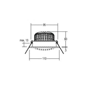 Brumberg Leuchten - Downlight/Strahler/Flutlicht LED-Einbaustrahler 350 mA 12491253