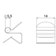 OBO Bettermann - Befestigungsklammer Trägerklammer SCC 4-7,5 D5,5 für Kabel, 4,5-5,5mm − 100 Stück