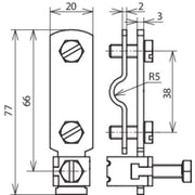 DEHN - Erdanschlussklemme Anschlussklemme Niro AK RPA V2A f.Rd 8-10 /Fl 30