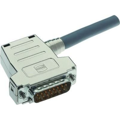 Harting - D-Sub-Haube D-SUB Gehäuse 15-pol. 09670150465 metallized hood top − 10 Stück