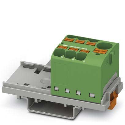 Phoenix Contact - Durchgangs-Reihenklemme Verteilerblock PTFIX 10/6X4-NS35 GN − 8 Stück