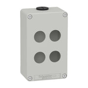 Schneider Electric - Gehäuse für Befehls- und Meldegeräte Leergehäuse XAP, Metall XAPD2204 grau, für 4x22mm
