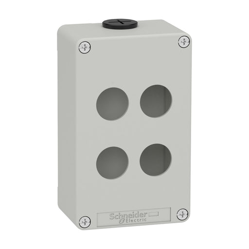 Schneider Electric - Gehäuse für Befehls- und Meldegeräte Leergehäuse XAP, Metall XAPD2204 grau, für 4x22mm