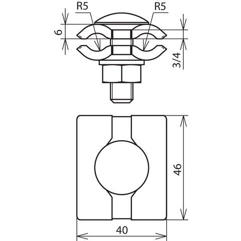 DEHN - Verbinder für Blitzschutz Parallelverbinder PV 7.10 FRM10X35 V4A NIRO (V4A)