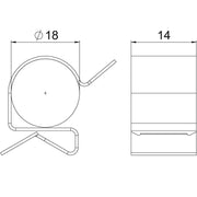 OBO Bettermann - Befestigungsklammer Trägerklammer SCC 1-4 D18 für Kabel, 15-18mm − 100 Stück