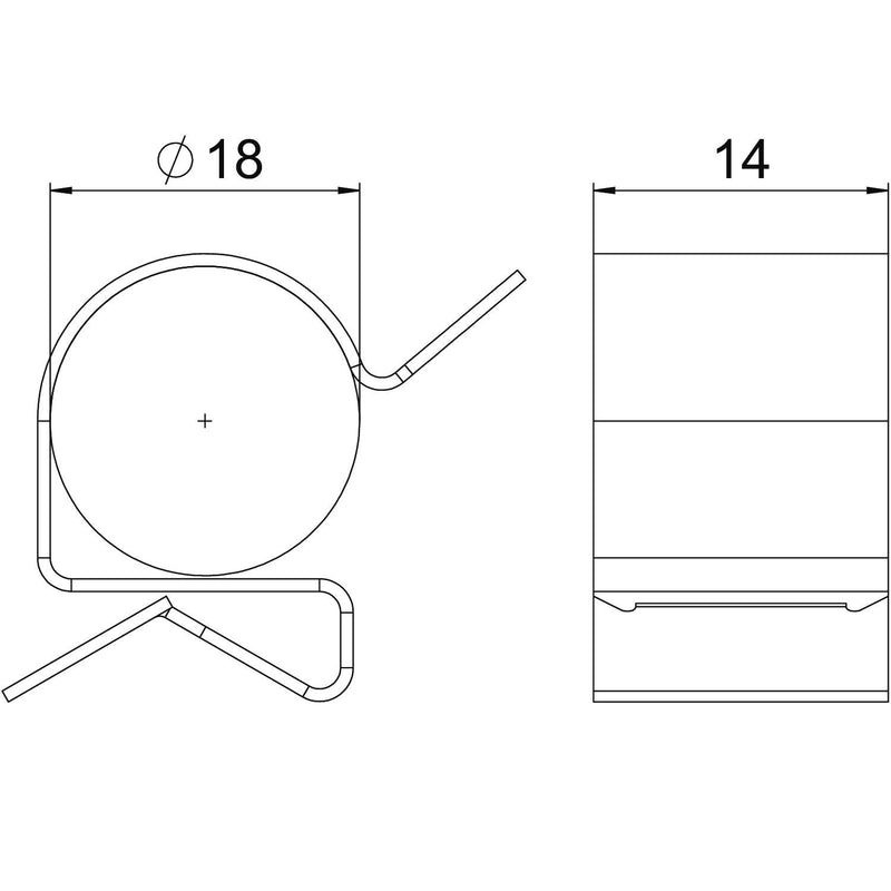 OBO Bettermann - Befestigungsklammer Trägerklammer SCC 1-4 D18 für Kabel, 15-18mm − 100 Stück