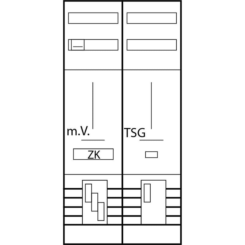 ABN - Zählerfeld Zählerplatz Z27910Z 3Pkt 1Z 1T NH00