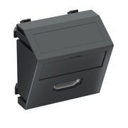 OBO Bettermann - Einsatz/Abdeckung für Kommunikationstechnik Multimediaträger HDMI MTS-HD S SWGR1 45x45mm sw-gr