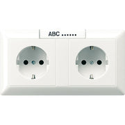 Jung - Steckdose Kanal-SCHUKO-Steckdose AS 1522 NA WW 2-fach 16A 250V