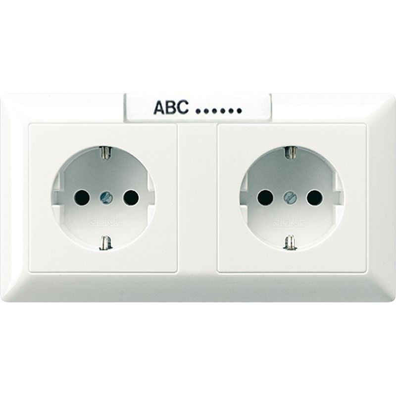 Jung - Steckdose Kanal-SCHUKO-Steckdose AS 1522 NA WW 2-fach 16A 250V