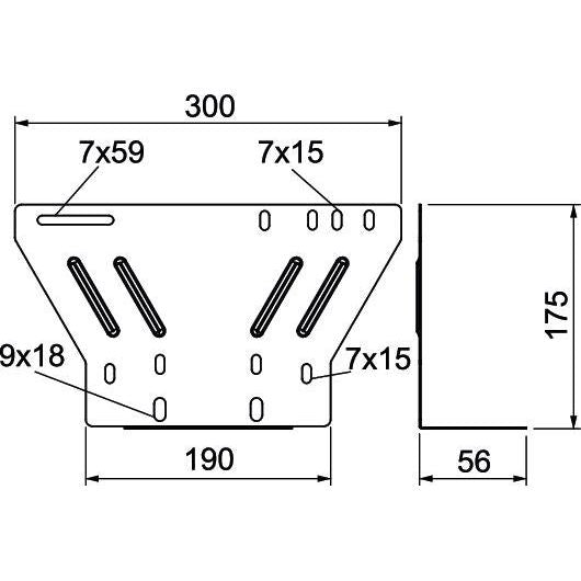 OBO Bettermann - Montageplatte für Verteilergehäuse Montageplatte FireBox MP-T6-B für Kabeltragsysteme