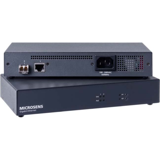 Microsens - Netzwerk Switch Gigabit Ethernet Konverter MS400075H bridged mit PoE/PoE